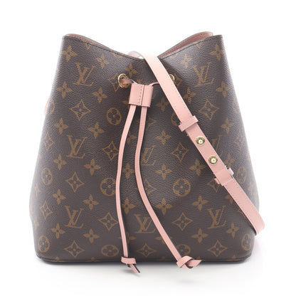 ネオノエ モノグラム ローズプードル ショルダーバッグ PVC レザー ブラウン ライトピンク ルイヴィトン バッグ LOUIS VUITTON