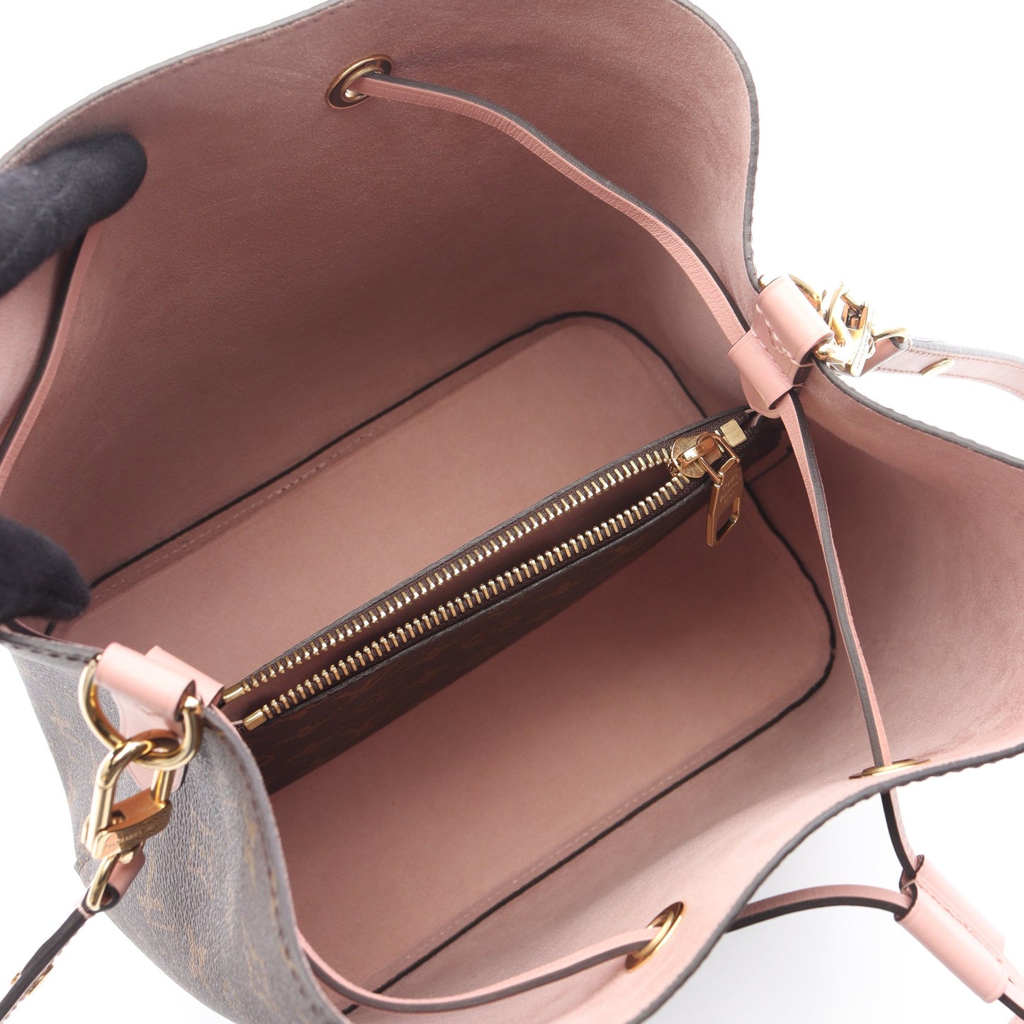 ネオノエ モノグラム ローズプードル ショルダーバッグ PVC レザー ブラウン ライトピンク ルイヴィトン バッグ LOUIS VUITTON