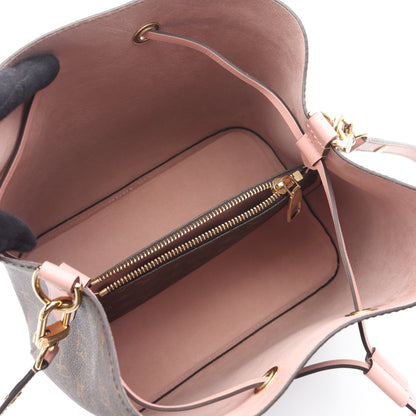 ネオノエ モノグラム ローズプードル ショルダーバッグ PVC レザー ブラウン ライトピンク ルイヴィトン バッグ LOUIS VUITTON