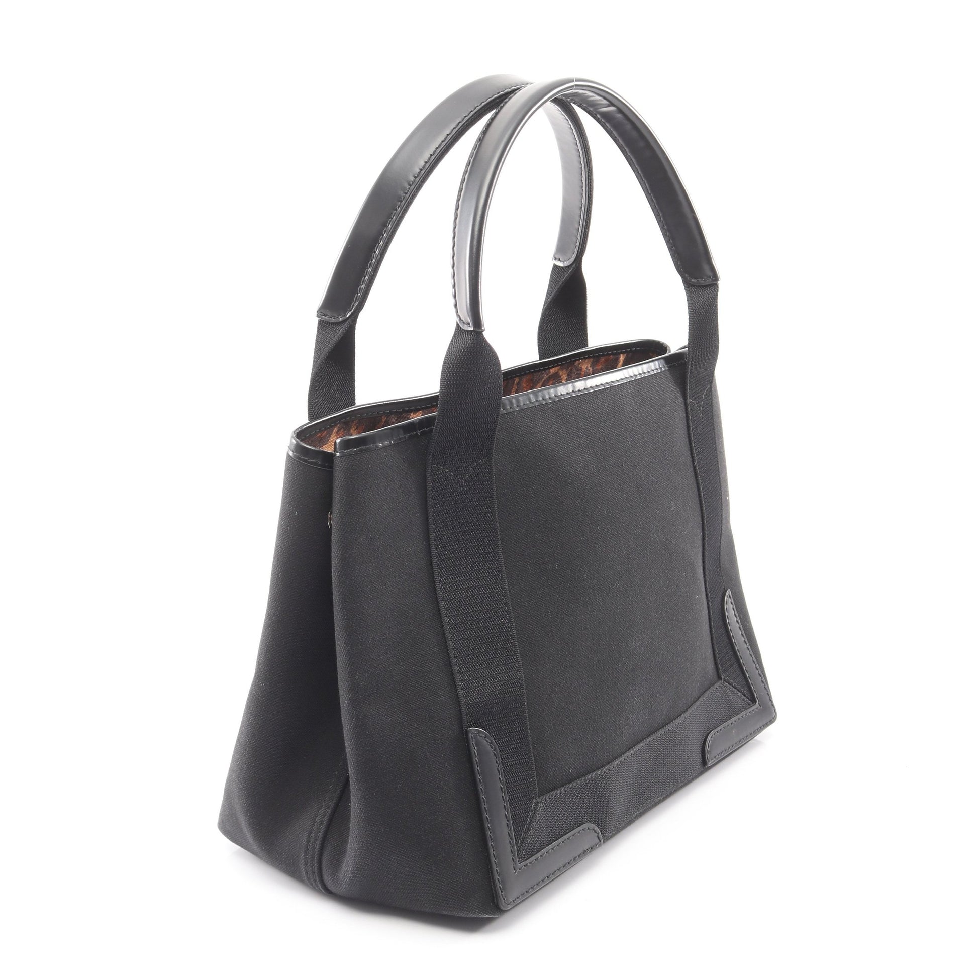 NAVY CABAS S ネイビーカバ ハンドバッグ トートバッグ キャンバス レザー ブラック バレンシアガ バッグ BALENCIAGA