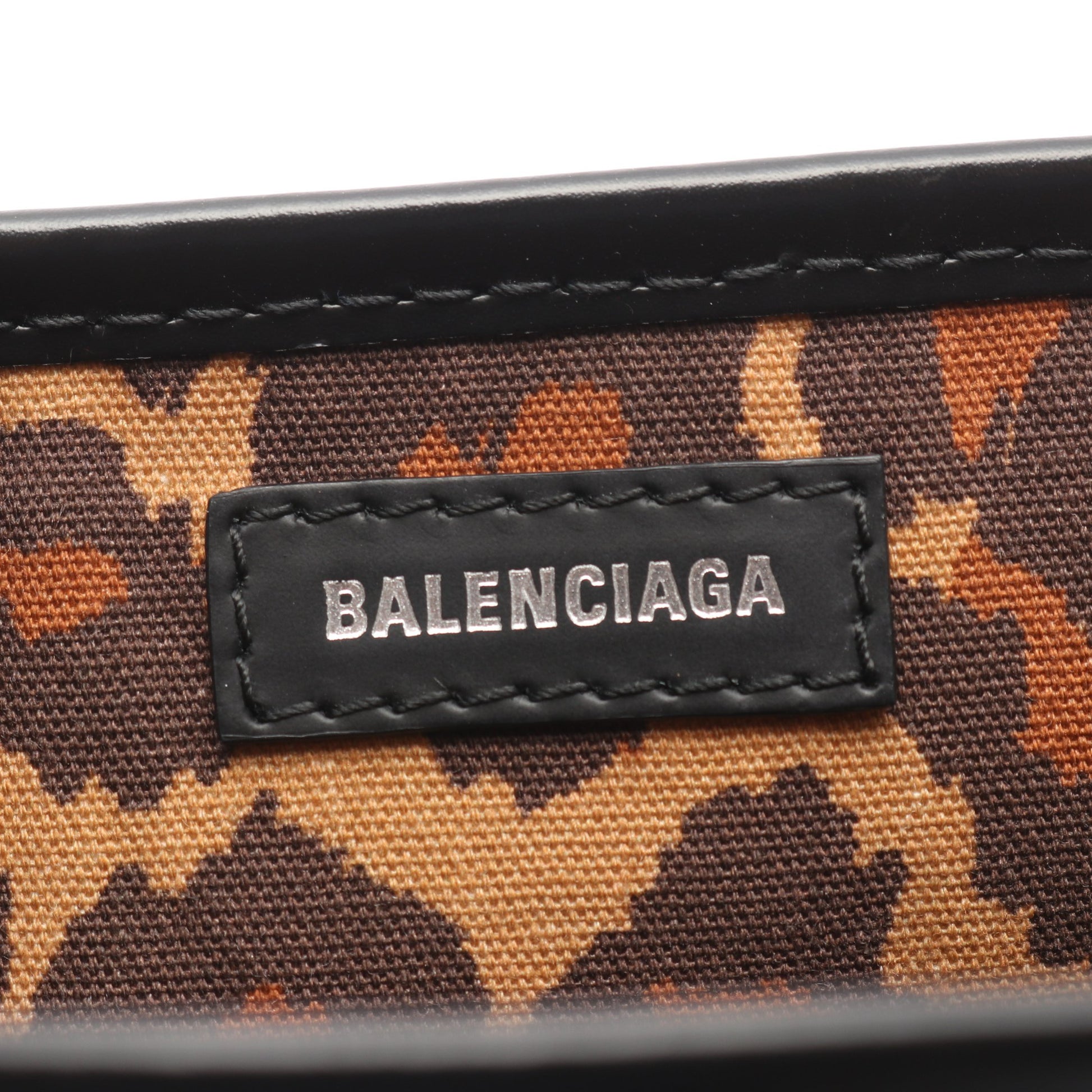NAVY CABAS S ネイビーカバ ハンドバッグ トートバッグ キャンバス レザー ブラック バレンシアガ バッグ BALENCIAGA