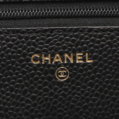 マトラッセ チェーンウォレット キャビアスキン ブラック ゴールド金具 シャネル バッグ CHANEL