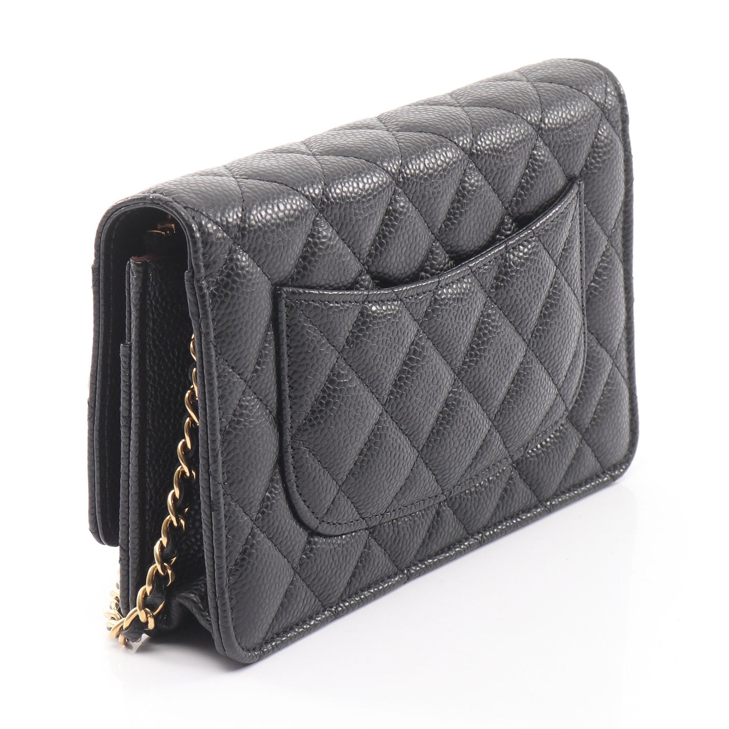 マトラッセ チェーンウォレット キャビアスキン ブラック ゴールド金具 シャネル バッグ CHANEL
