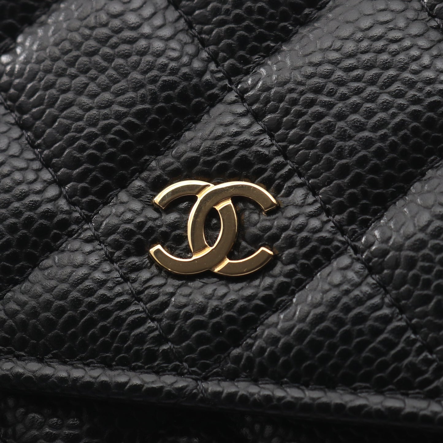 マトラッセ チェーンウォレット キャビアスキン ブラック ゴールド金具 シャネル バッグ CHANEL
