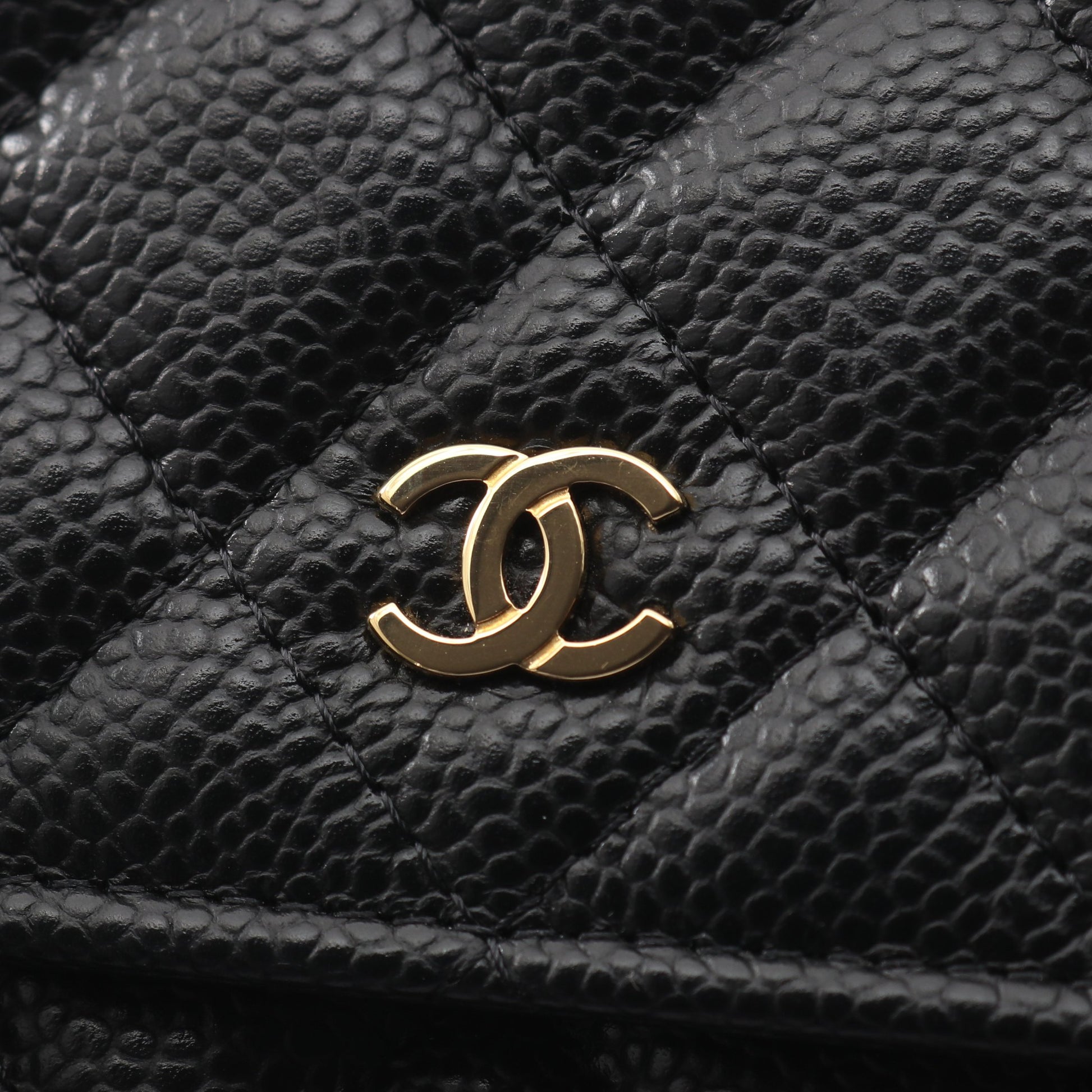 マトラッセ チェーンウォレット キャビアスキン ブラック ゴールド金具 シャネル バッグ CHANEL