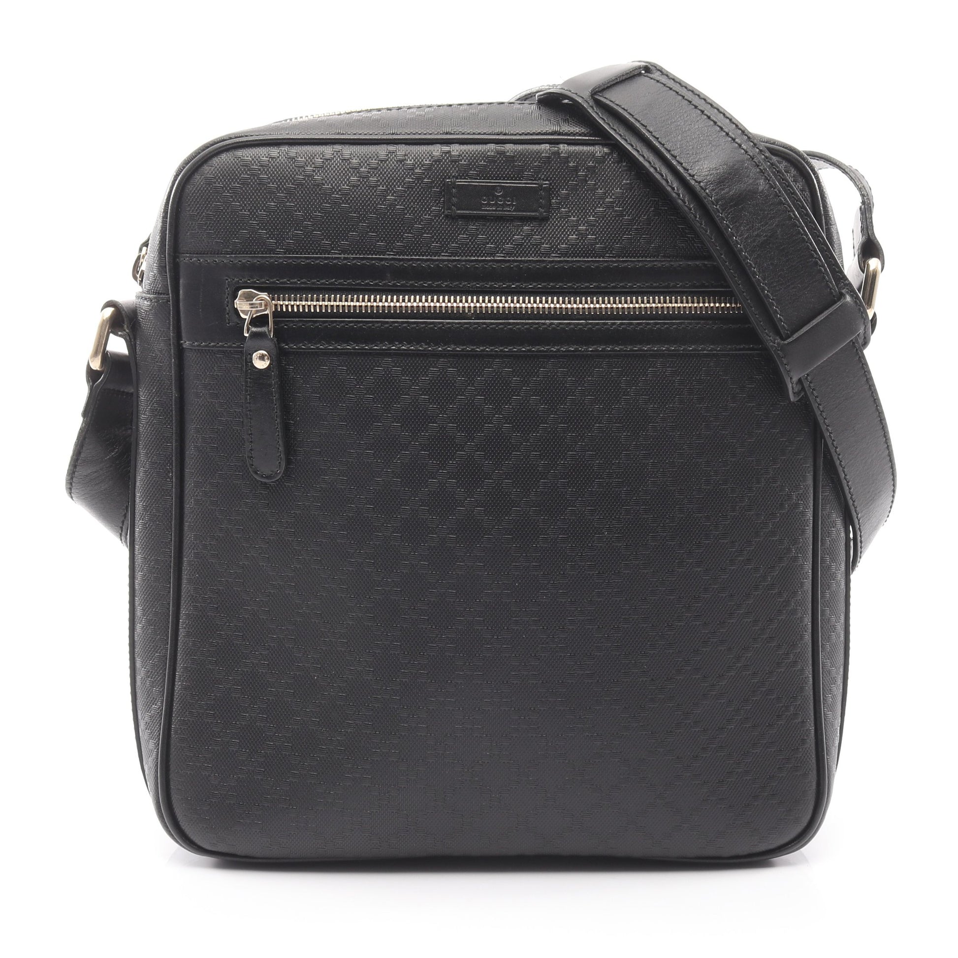 ディアマンテ ショルダーバッグ レザー ブラック グッチ バッグ GUCCI