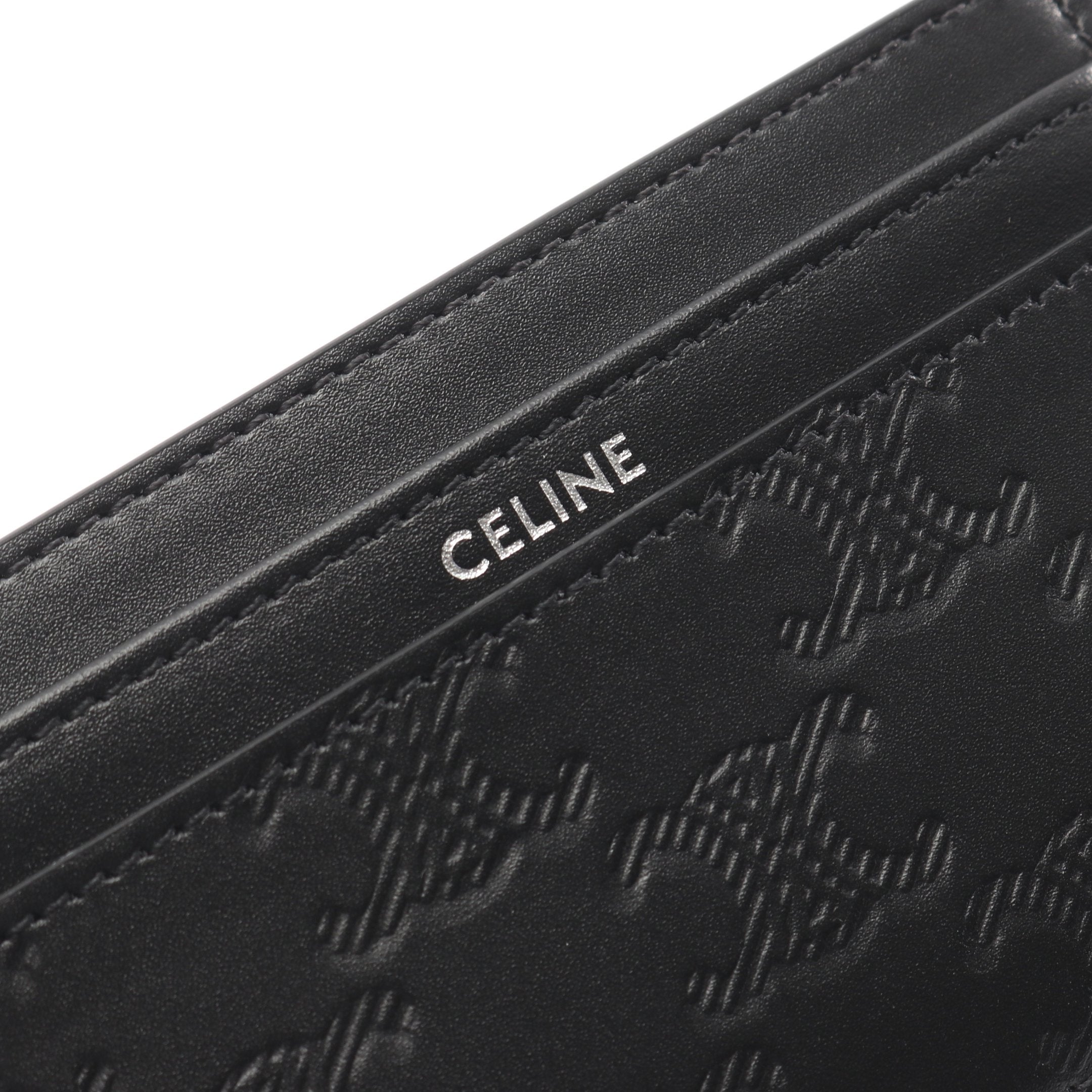 トリオンフ ミディアム カードケース レザー ブラック セリーヌ – RECLO