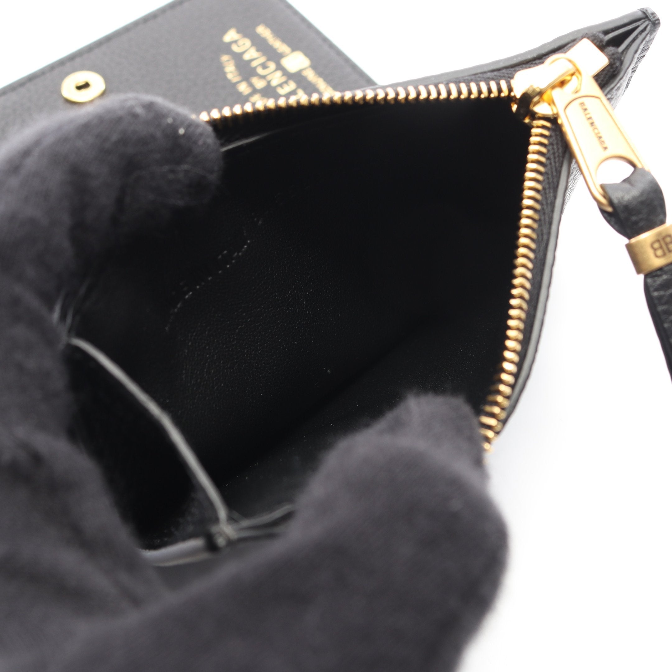 CARRIE BIFOLD COIN&CARD HOLDER 二つ折り財布 レザー ブラック