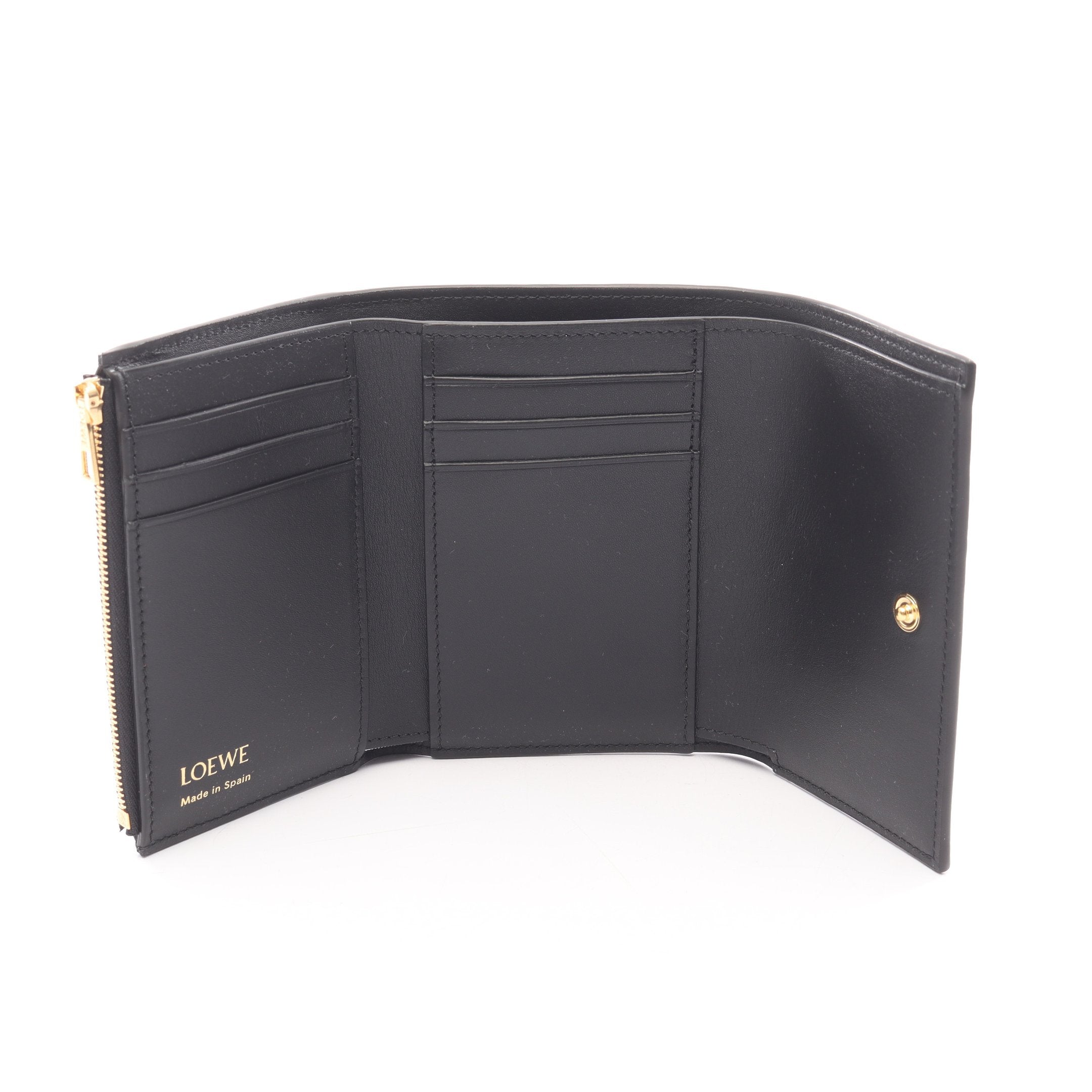LOEWE ロエベ 三つ折り財布 バーティカルウォレット ブラック バーティカル ウォレット スモール 三つ折り財布 レザー ブラック