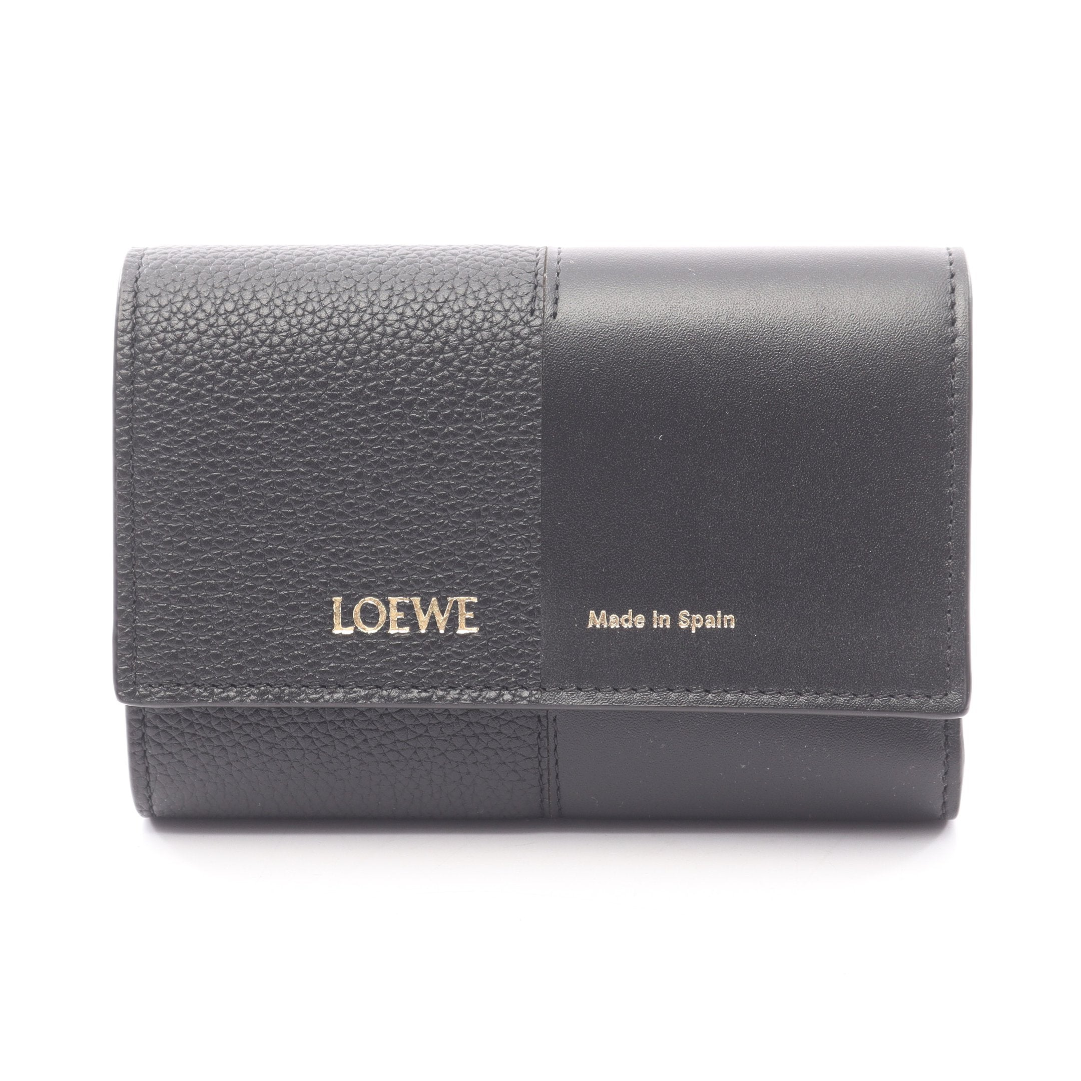 LOEWE ロエベ 三つ折り財布 バーティカルウォレット ブラック バーティカル ウォレット スモール 三つ折り財布 レザー ブラック