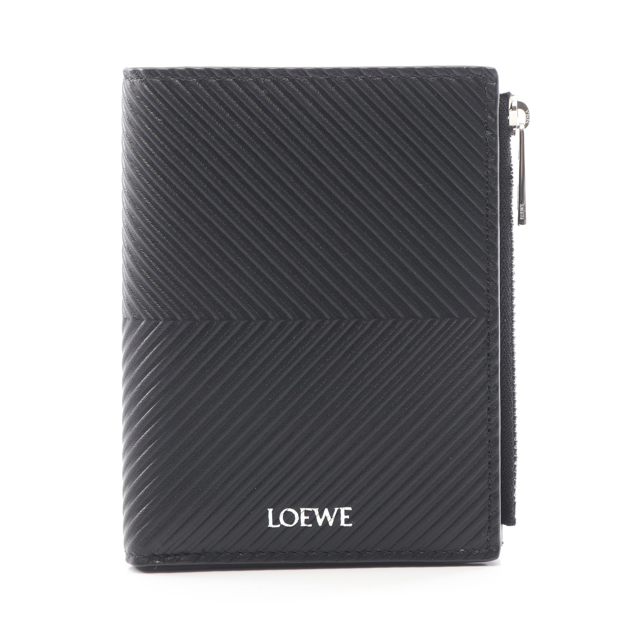 Loewe ロエベ リピート 黒 レザー コンパクト　二つ折り財布 LOEWE（ロエベ） 財布 二つ折り財布 折財布 コンパクトウォレット
