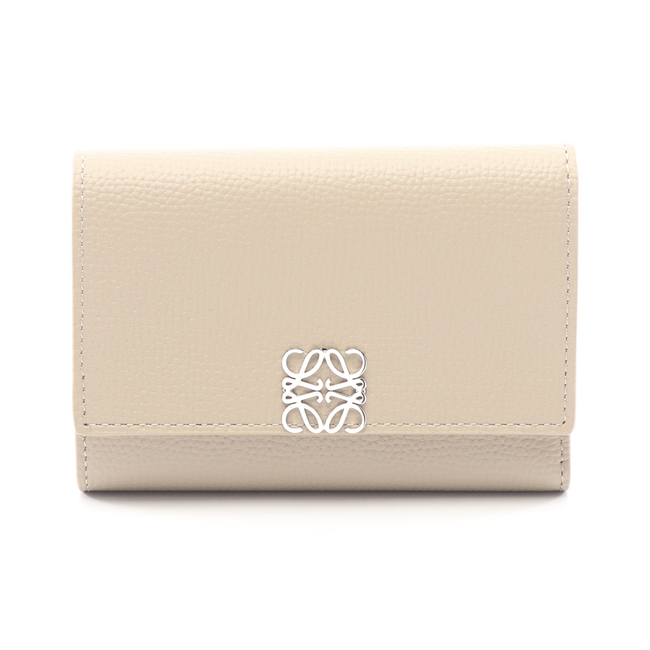 LOEWE レザー 三つ折り財布 ベージュ ロエベ LOEWE LOEWE 三つ折り財布