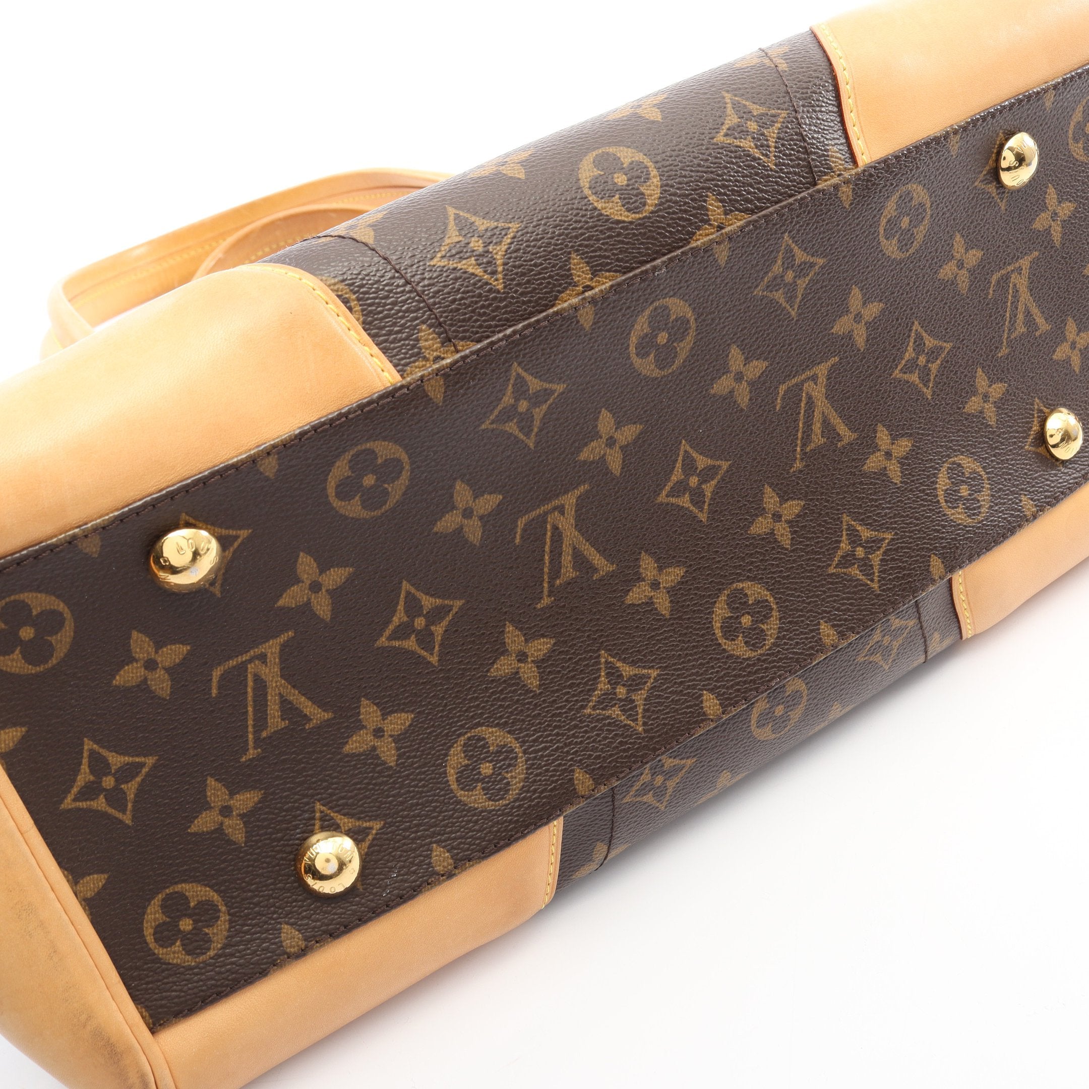 ビバリーGM モノグラム ショルダーバッグ PVC レザー ブラウン ルイ