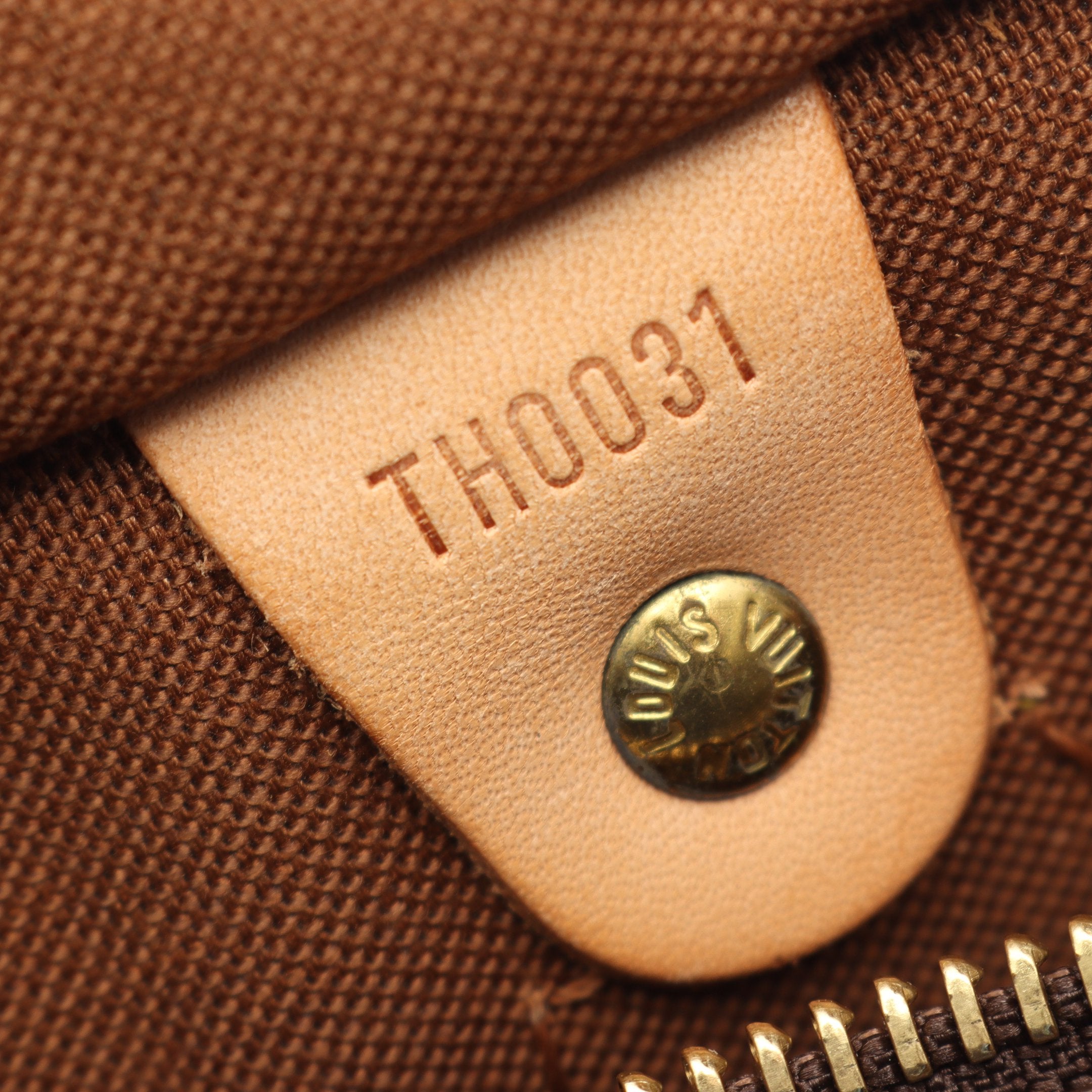 スピーディ30 モノグラム ハンドバッグ PVC レザー ブラウン ルイ