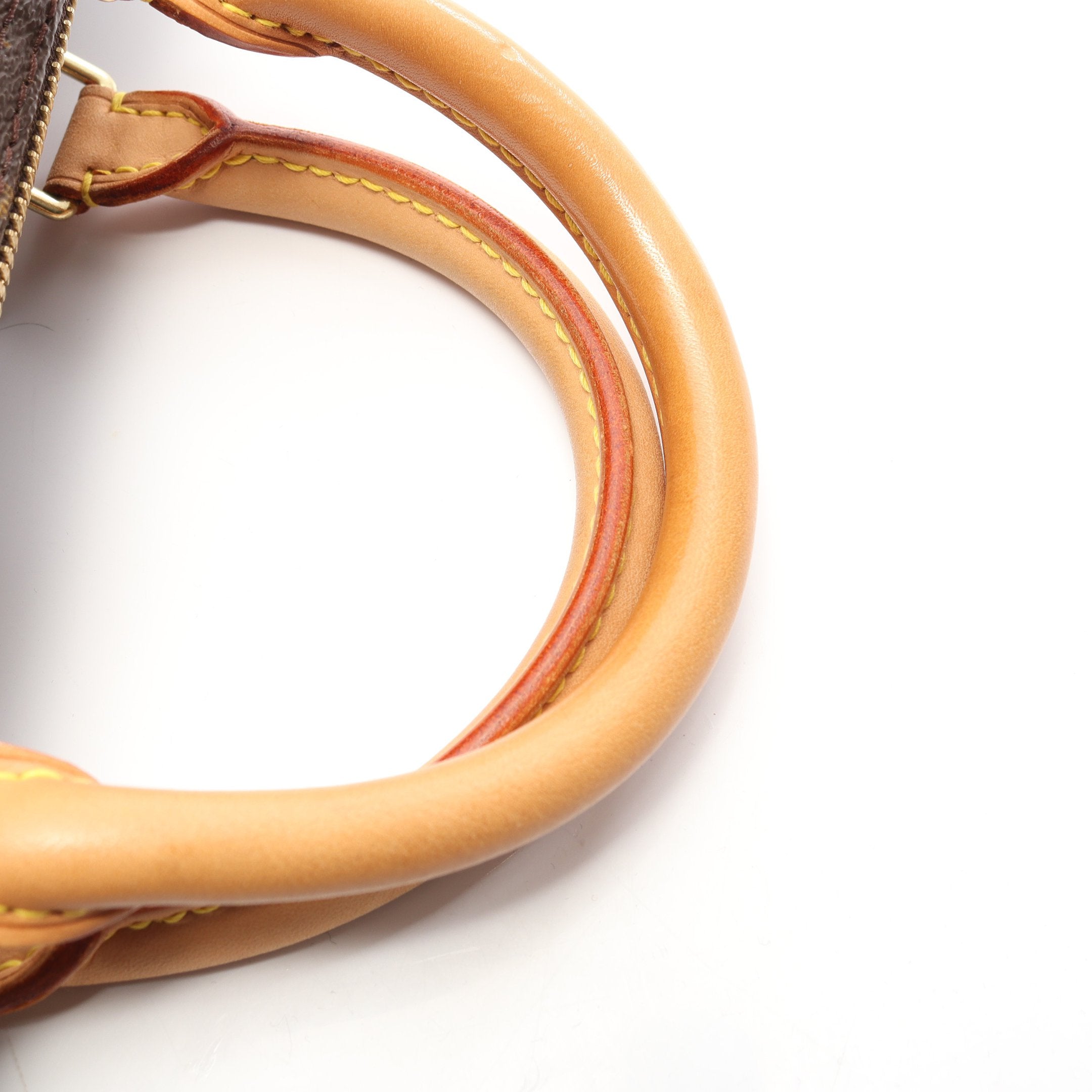 スピーディ30 モノグラム ハンドバッグ PVC レザー ブラウン ルイ