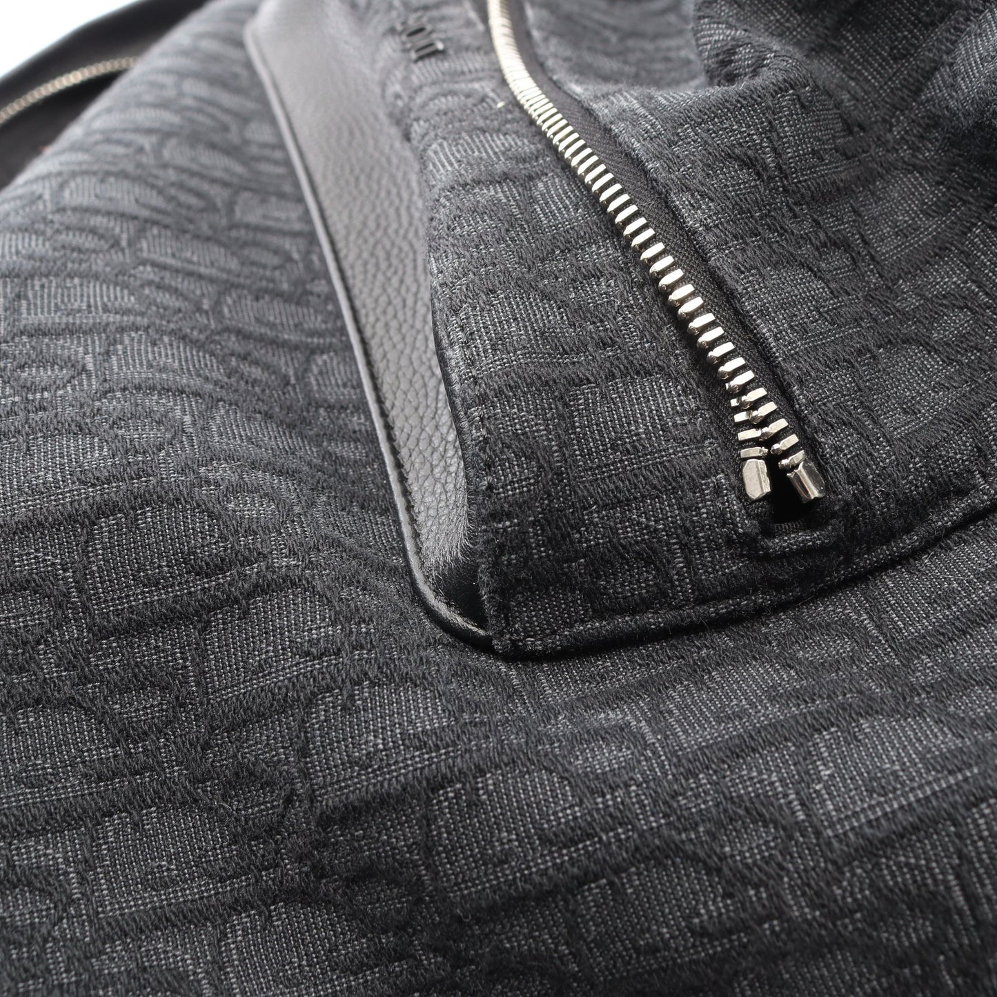 Rider オブリーク ジャカード バックパック リュックサック キャンバス レザー ブラック クリスチャンディオール バッグ Christian Dior