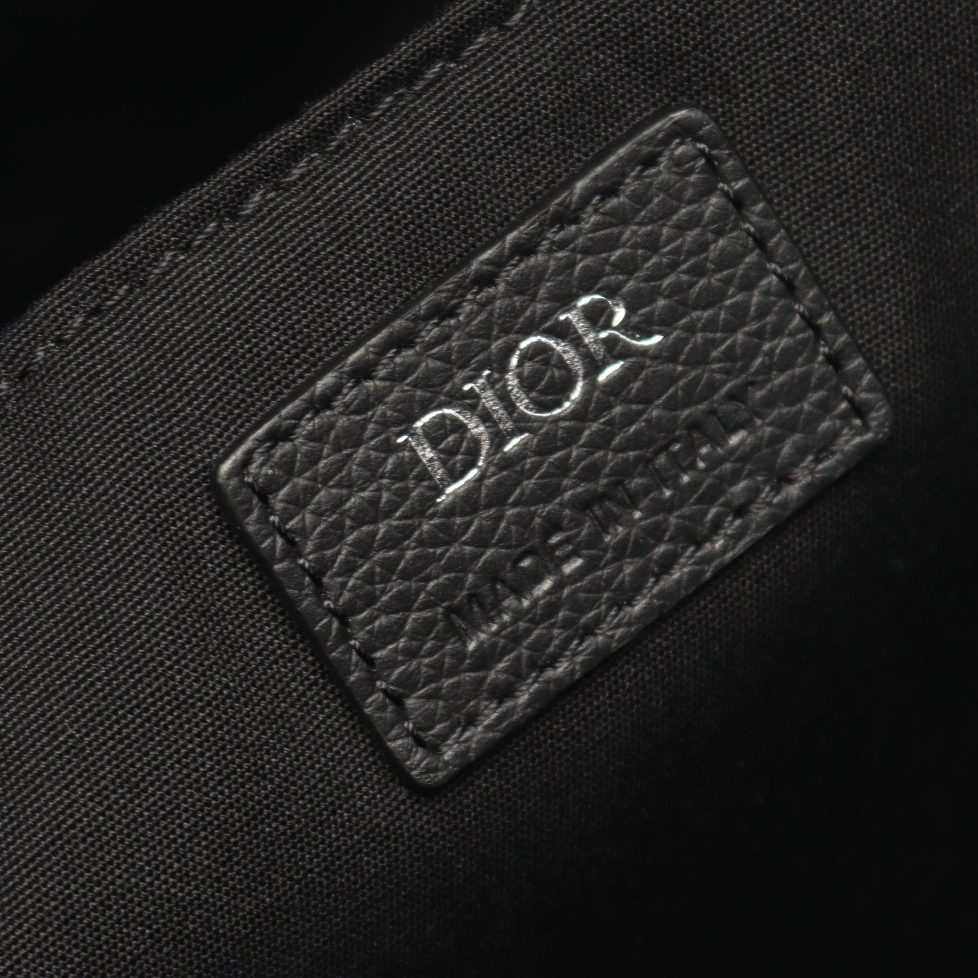 Rider オブリーク ジャカード バックパック リュックサック キャンバス レザー ブラック クリスチャンディオール バッグ Christian Dior