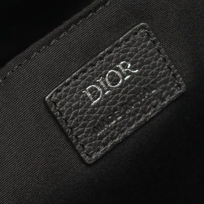 Rider オブリーク ジャカード バックパック リュックサック キャンバス レザー ブラック クリスチャンディオール バッグ Christian Dior