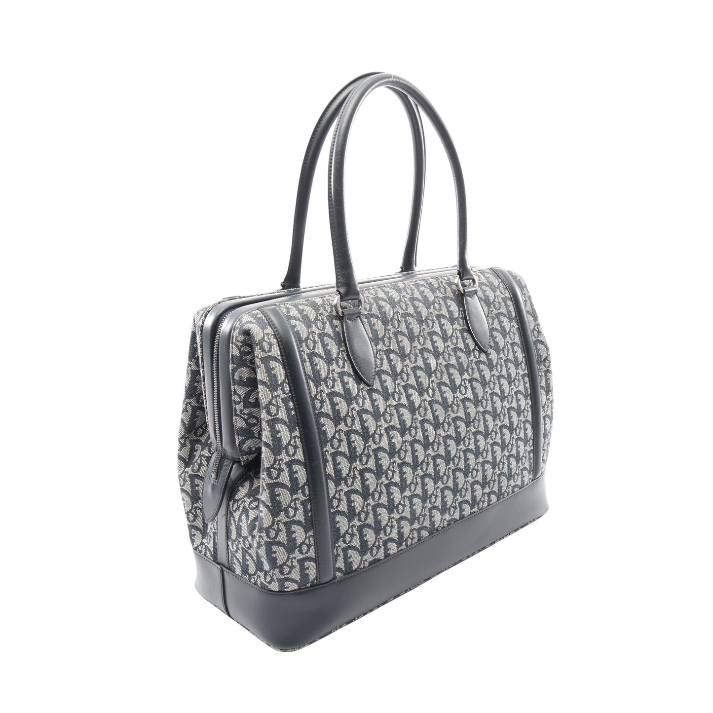 トロッター ドクターズバッグ ハンドバッグ キャンバス レザー ネイビー クリスチャンディオール バッグ Christian Dior