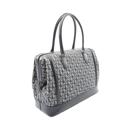 トロッター ドクターズバッグ ハンドバッグ キャンバス レザー ネイビー クリスチャンディオール バッグ Christian Dior
