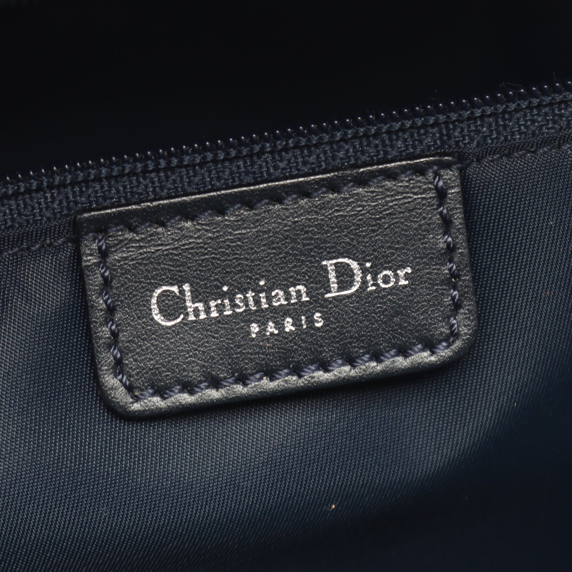 トロッター ドクターズバッグ ハンドバッグ キャンバス レザー ネイビー クリスチャンディオール バッグ Christian Dior