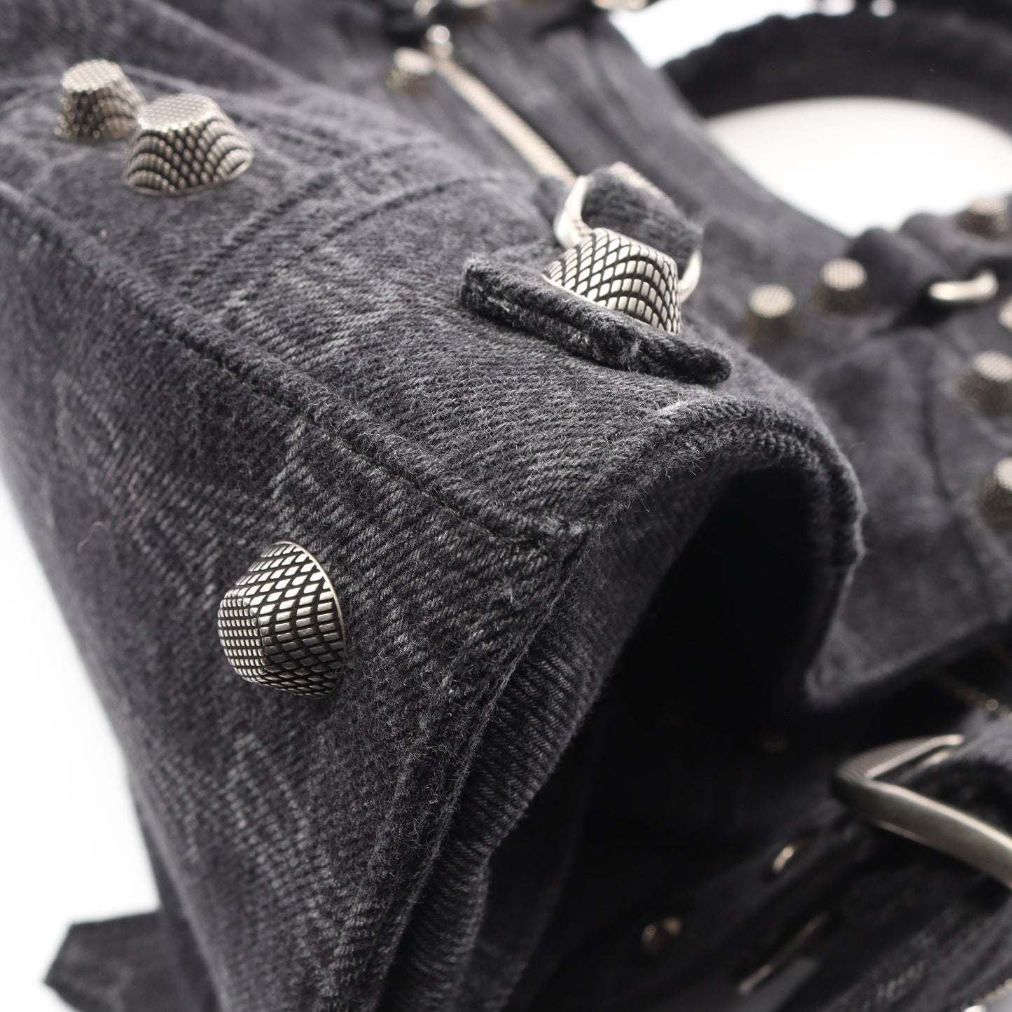 NEO CAGOLE CITY ハンドバッグ デニム ダークグレー 2WAY バレンシアガ バッグ BALENCIAGA