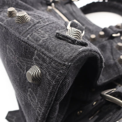 NEO CAGOLE CITY ハンドバッグ デニム ダークグレー 2WAY バレンシアガ バッグ BALENCIAGA