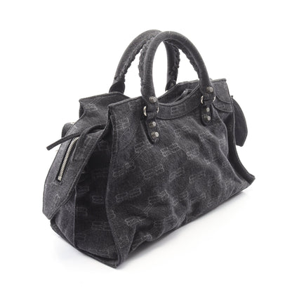 NEO CAGOLE CITY ハンドバッグ デニム ダークグレー 2WAY バレンシアガ バッグ BALENCIAGA