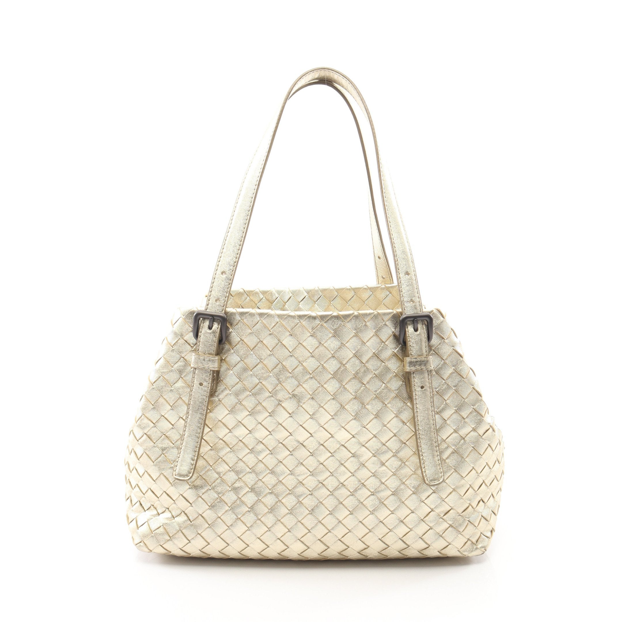 イントレチャート ハンドバッグ トートバッグ レザー ゴールド