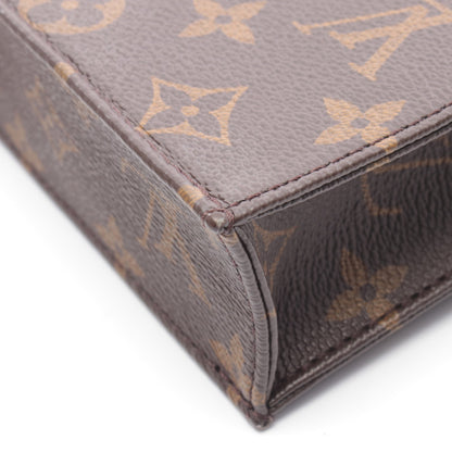 プティット サックプラ モノグラム ハンドバッグ PVC レザー ブラウン 2WAY ルイヴィトン バッグ LOUIS VUITTON
