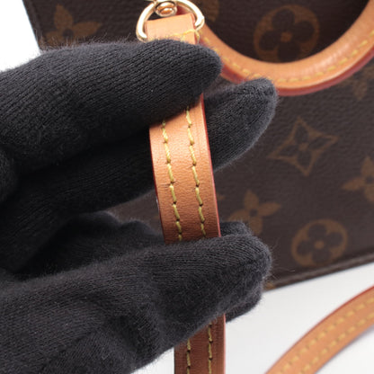 プティット サックプラ モノグラム ハンドバッグ PVC レザー ブラウン 2WAY ルイヴィトン バッグ LOUIS VUITTON