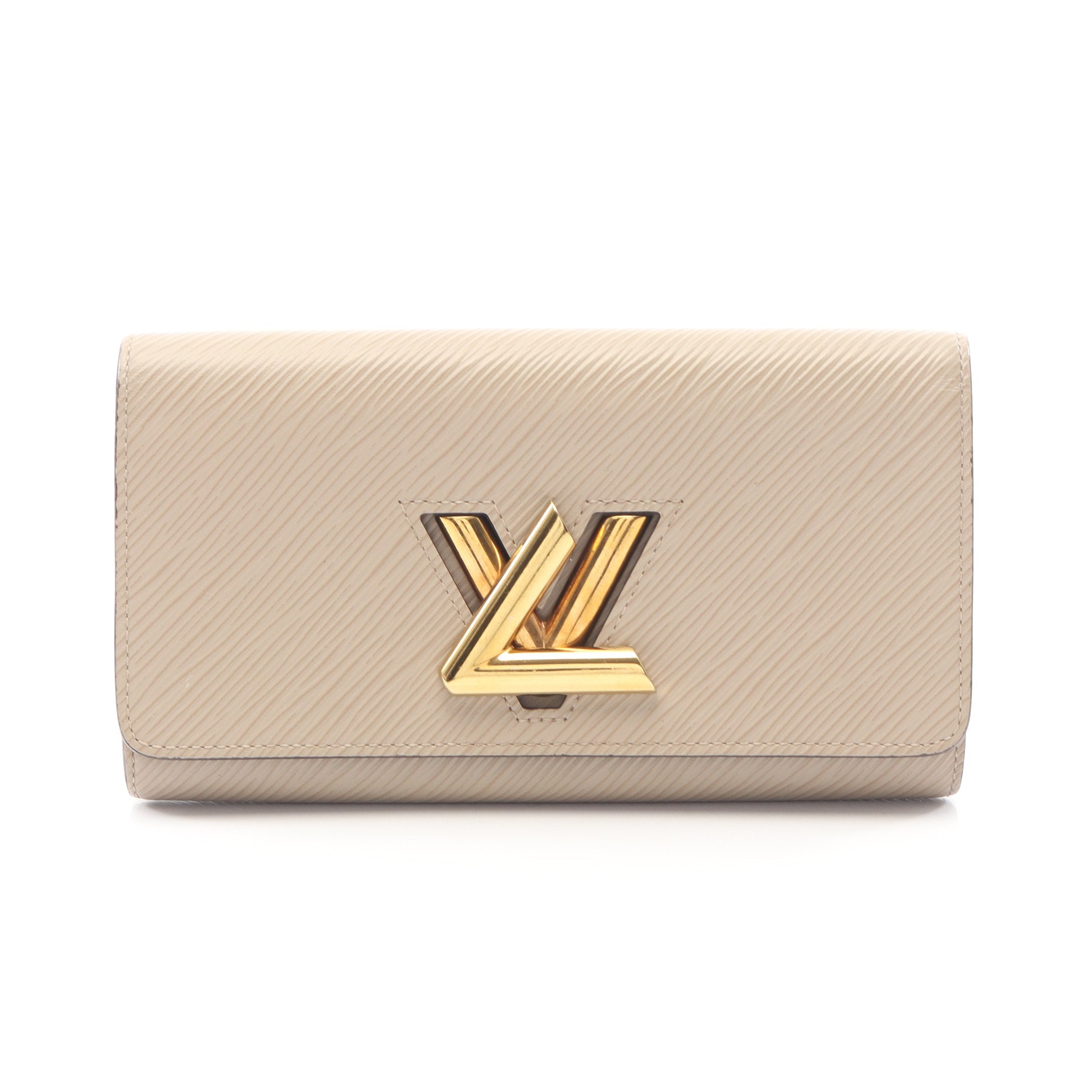 ポルトフォイユ ツイスト エピ ガレ 二つ折り長財布 レザー グレー