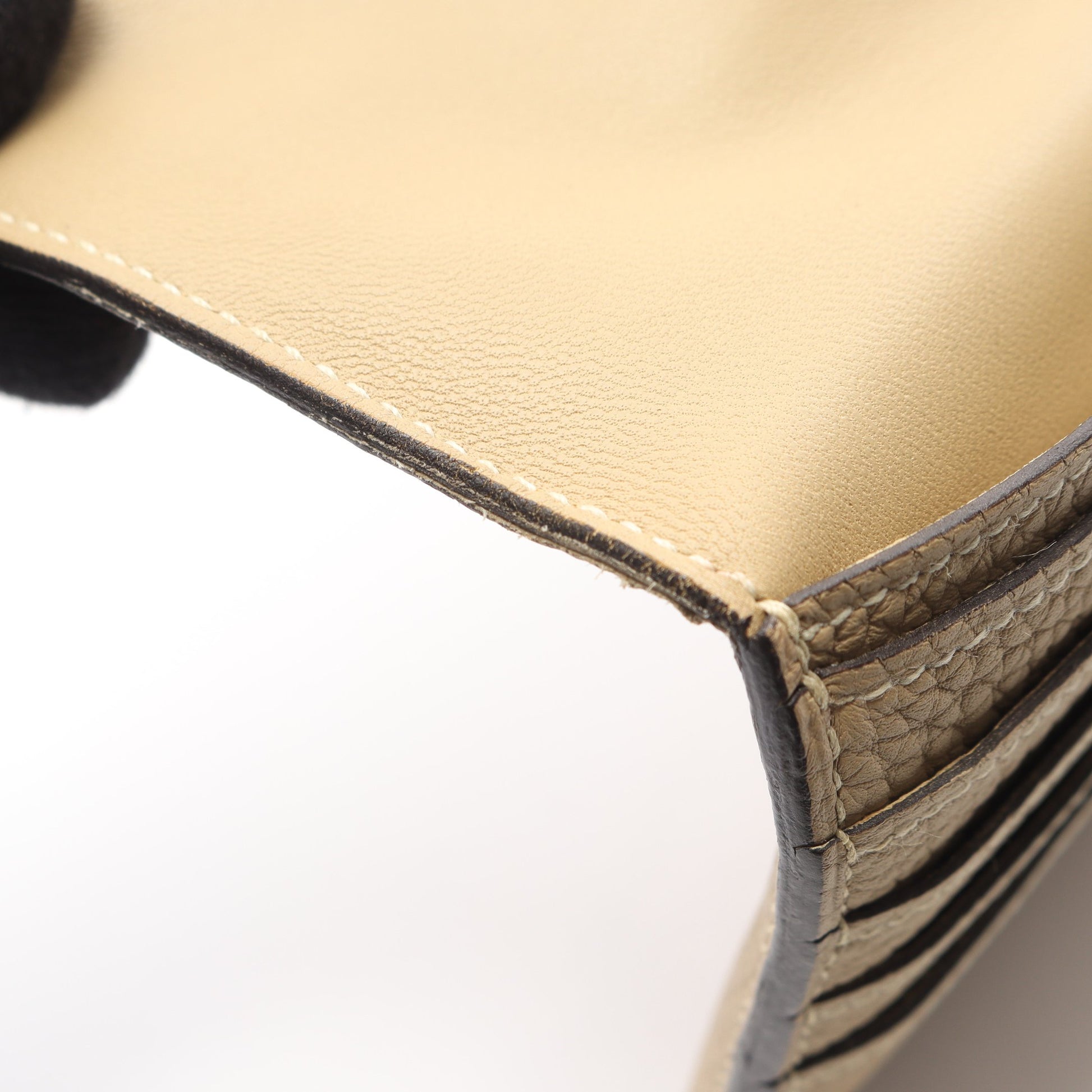 ドゴンロング トレンチ 二つ折り長財布 トリヨンクレマンス ベージュ シルバー金具 A刻印 エルメス 財布・小物 HERMES
