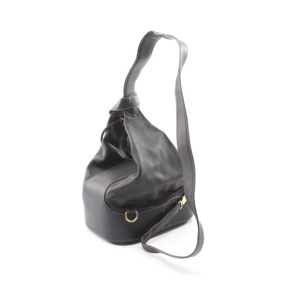アントン ショルダーバッグ レザー ブラック ロエベ バッグ LOEWE