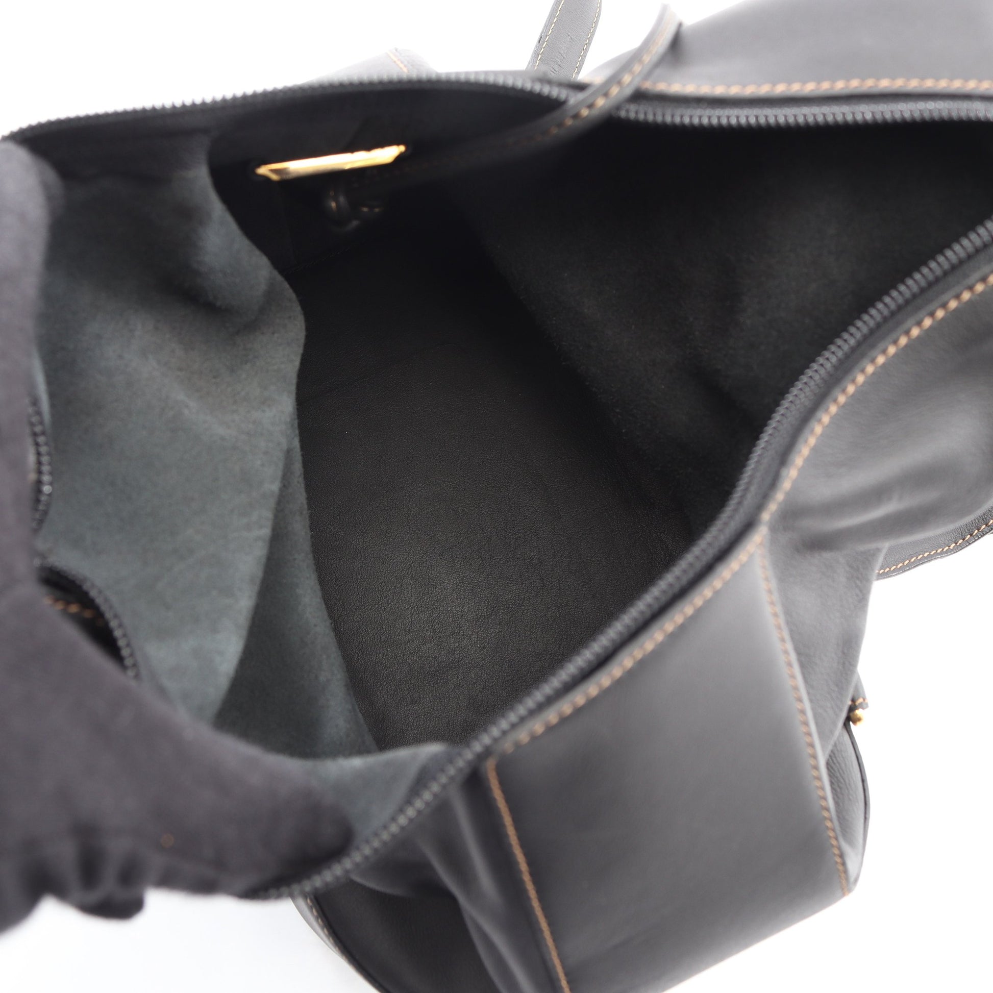 アントン ショルダーバッグ レザー ブラック ロエベ バッグ LOEWE