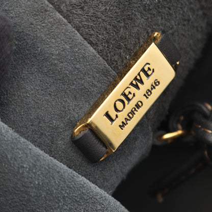 アントン ショルダーバッグ レザー ブラック ロエベ バッグ LOEWE