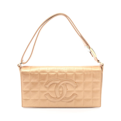 チョコバー ワンショルダーバッグ レザー シャンパンゴールド ゴールド金具 シャネル バッグ CHANEL