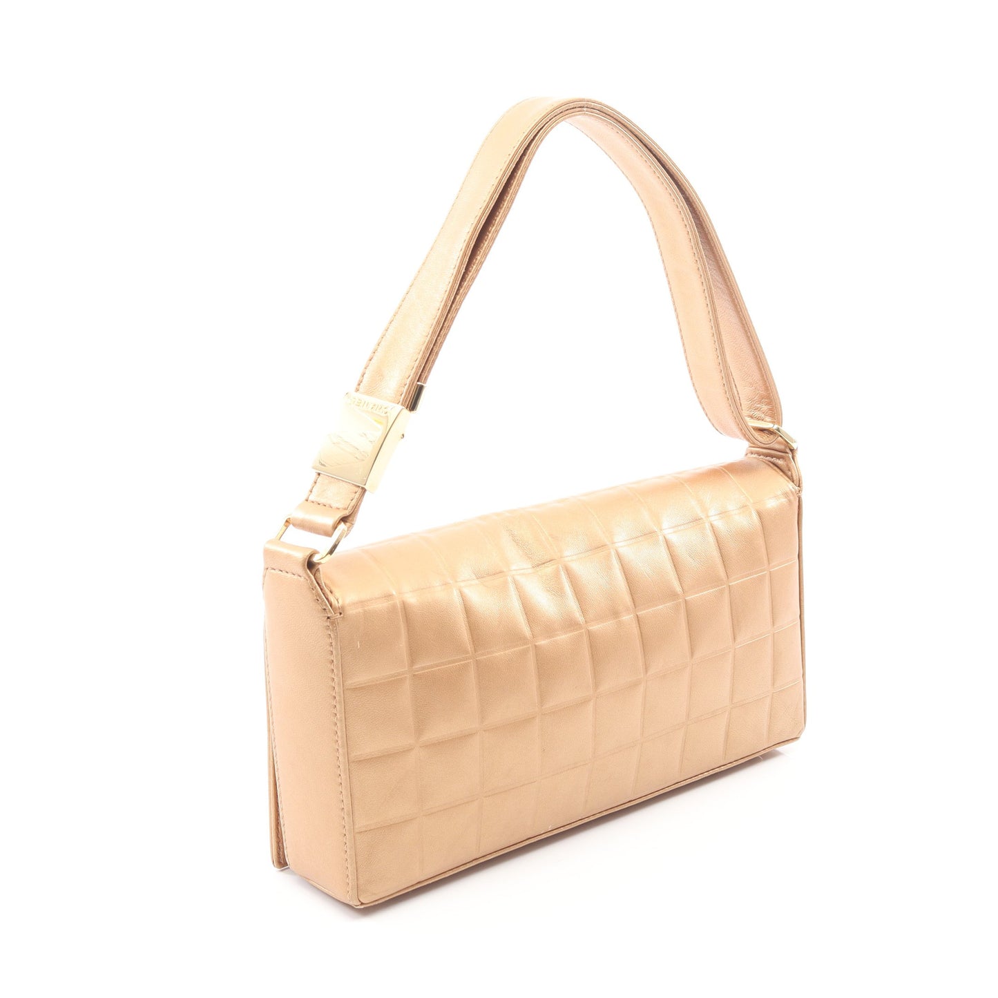チョコバー ワンショルダーバッグ レザー シャンパンゴールド ゴールド金具 シャネル バッグ CHANEL