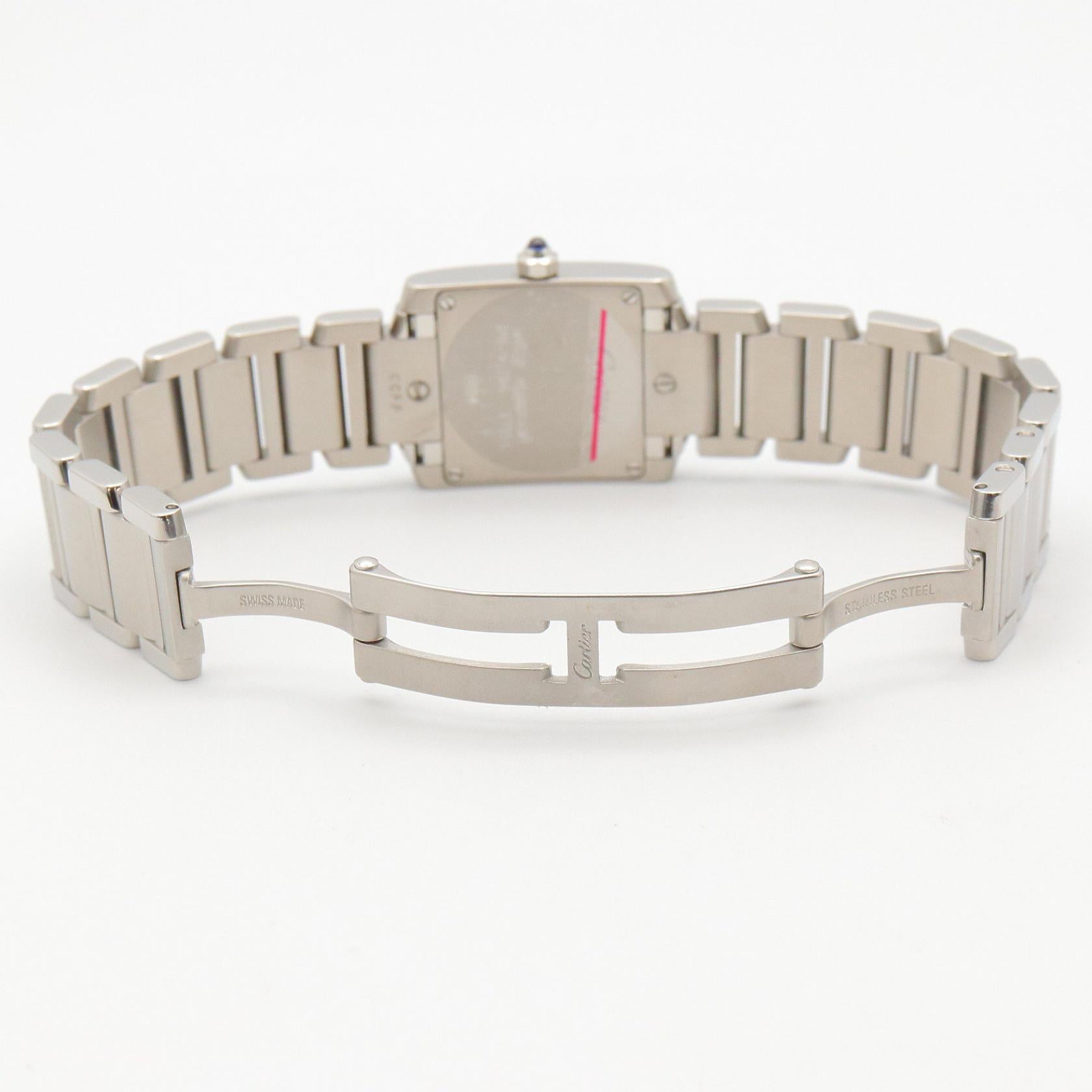 タンクフランセーズ SM レディース 腕時計 クオーツ SS シルバー カルティエ 時計 Cartier