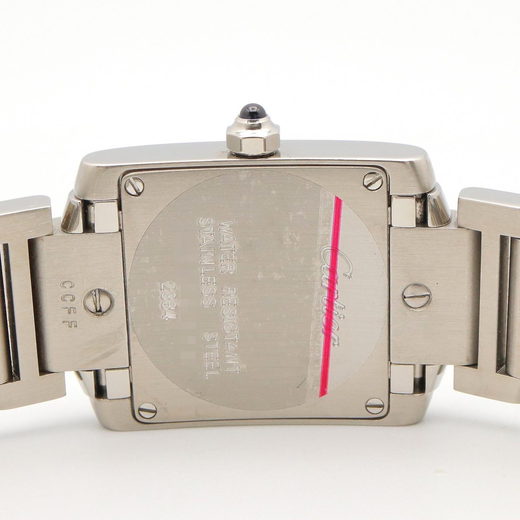 タンクフランセーズ SM レディース 腕時計 クオーツ SS シルバー カルティエ 時計 Cartier