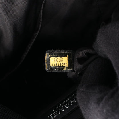 パリビアリッツ ワンショルダーバッグ コーティングキャンバス レザー ブラック シルバー金具 シャネル バッグ CHANEL