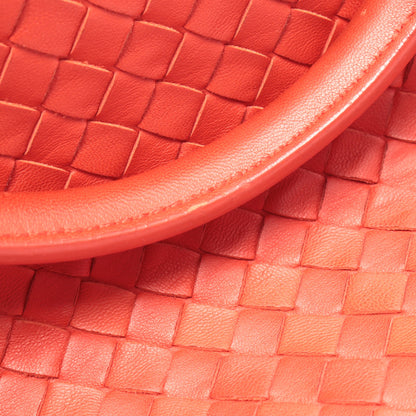 イントレチャート ハンドバッグ トートバッグ レザー オレンジレッド ボッテガヴェネタ バッグ BOTTEGA VENETA