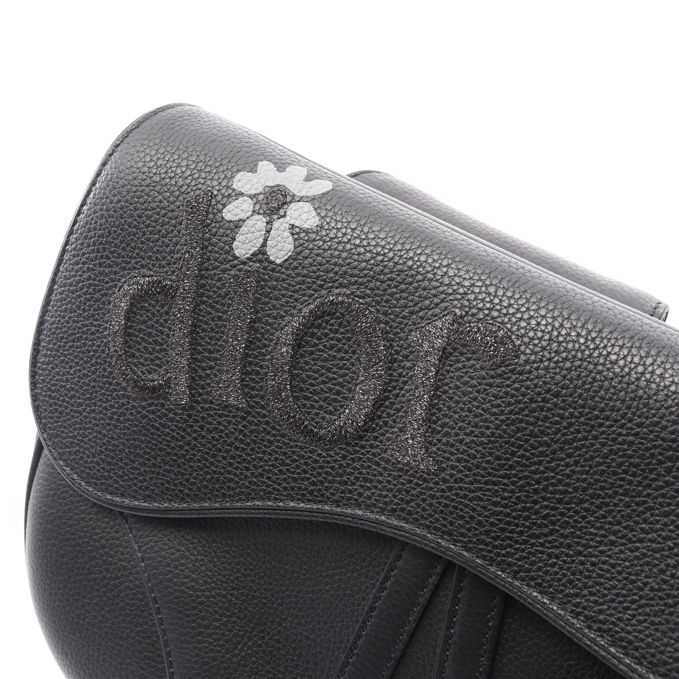 Christian Dior × ERL サドルバッグ ボディバッグ レザー ブラック
