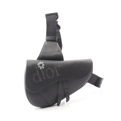 Christian Dior × ERL サドルバッグ ボディバッグ レザー ブラック クリスチャンディオール バッグ Christian Dior