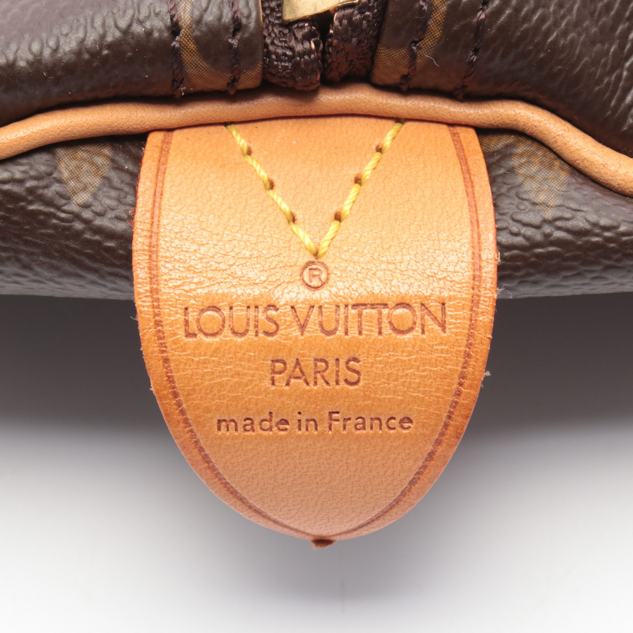 キーポル55 モノグラム ボストンバッグ PVC レザー ブラウン ルイ