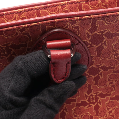 サルキー ショルダーバッグ トートバッグ コーティングキャンバス レザー レッド マルチカラー セリーヌ バッグ CELINE