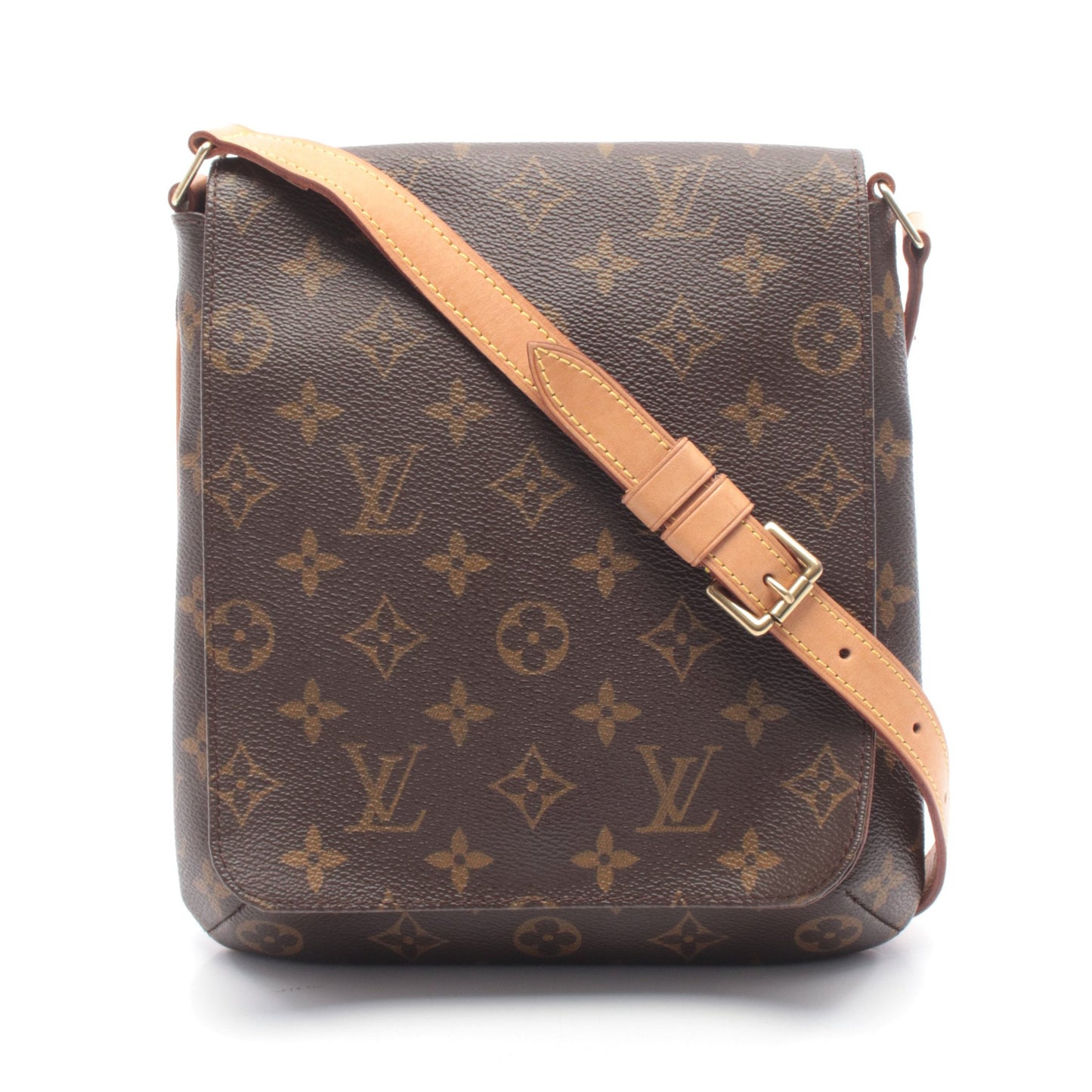 ミュゼットサルサ ショートストラップ モノグラム ショルダーバッグ PVC レザー ブラウン ルイヴィトン バッグ LOUIS VUITTON
