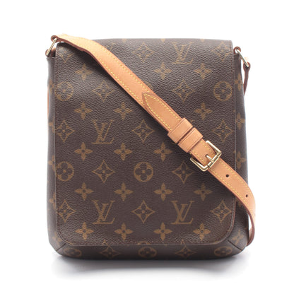 ミュゼットサルサ ショートストラップ モノグラム ショルダーバッグ PVC レザー ブラウン ルイヴィトン バッグ LOUIS VUITTON