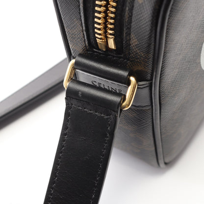 トリオンフ ミディアム メッセンジャーバッグ ショルダーバッグ PVC レザー ブラック ブラウン セリーヌ バッグ CELINE