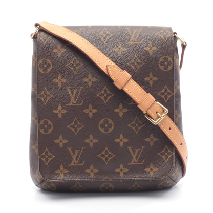 ミュゼットサルサ ショートストラップ モノグラム ショルダーバッグ PVC レザー ブラウン ルイヴィトン バッグ LOUIS VUITTON